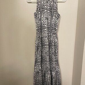 LOFT black and white tile dress